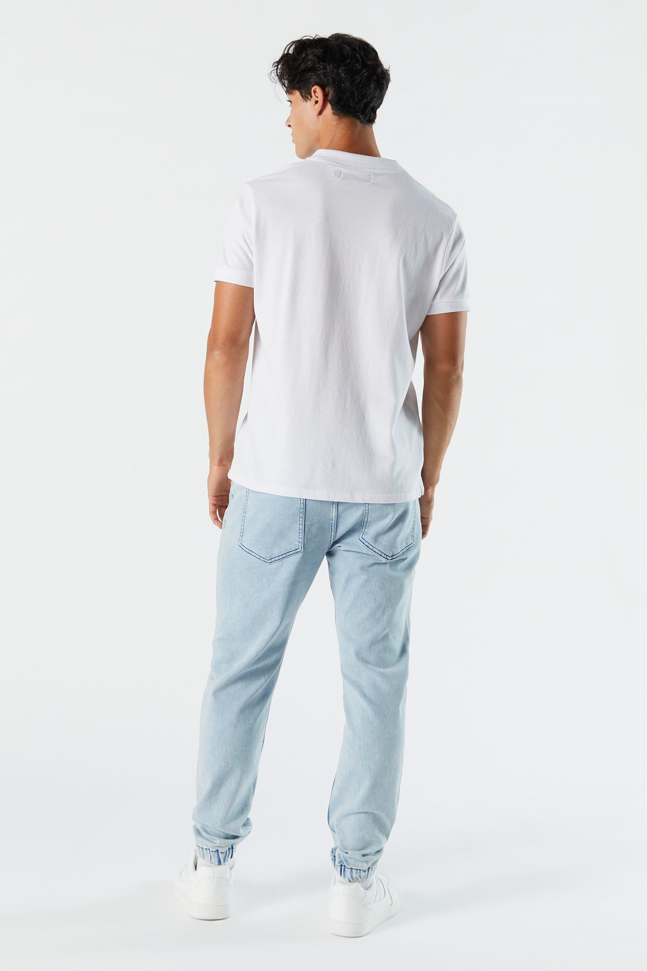 Light Wash Denim Jogger sold by Charlotte Russe product image thumbnail 3