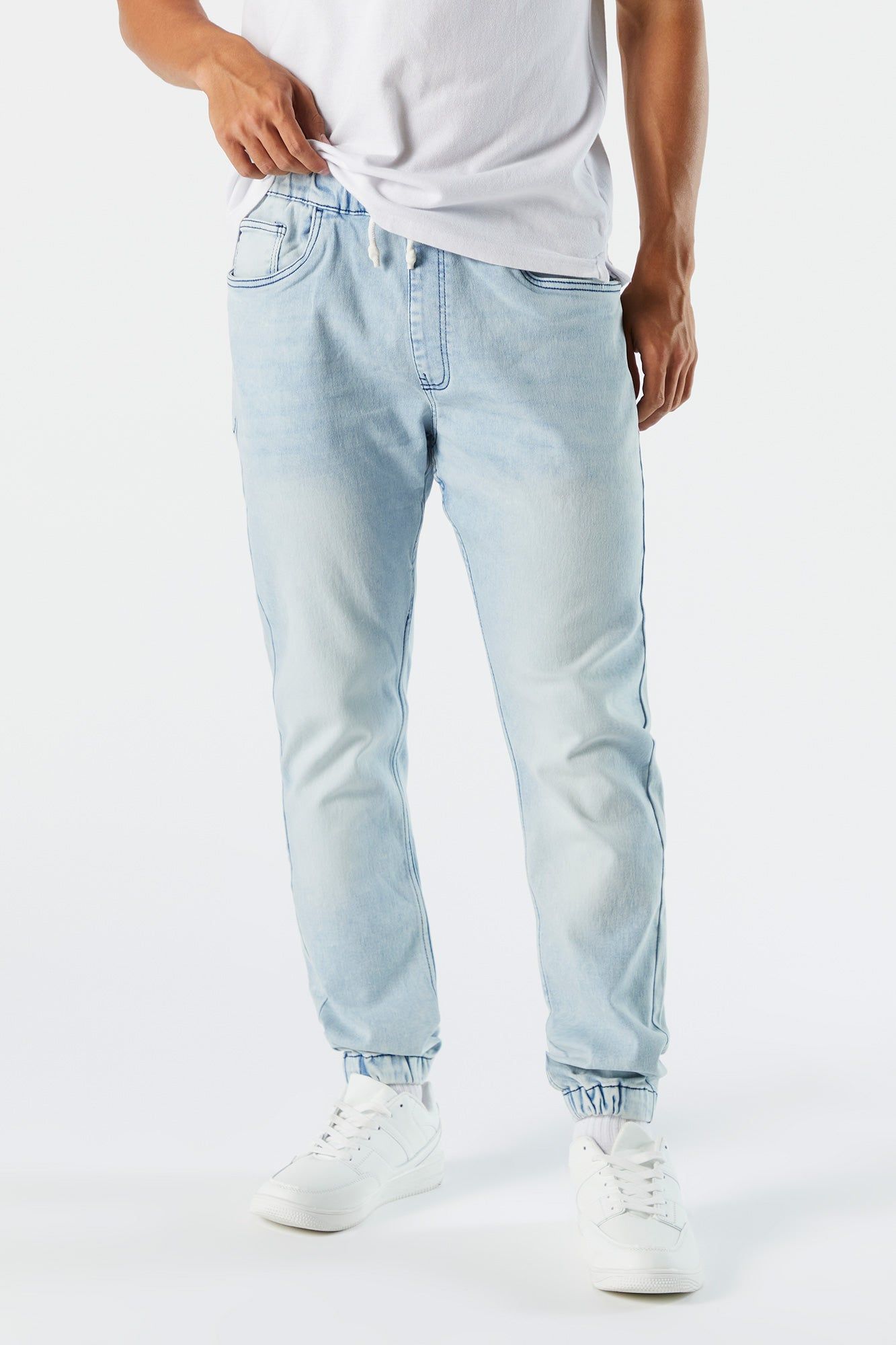 Light Wash Denim Jogger sold by Charlotte Russe
