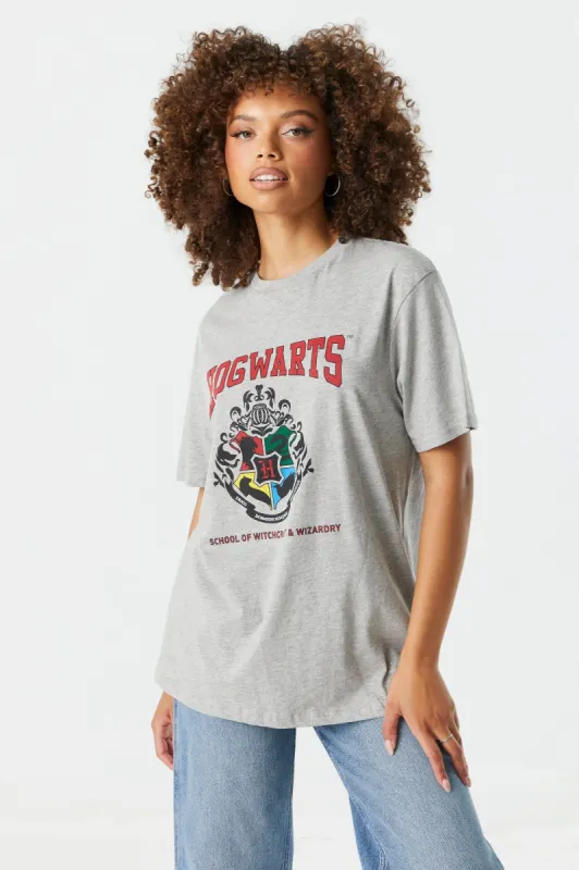 Hogwarts Graphic Boyfriend T-Shirt sold by Charlotte Russe