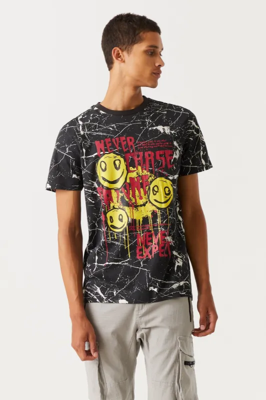 Graffiti Smiles Graphic T-Shirt sold by Charlotte Russe