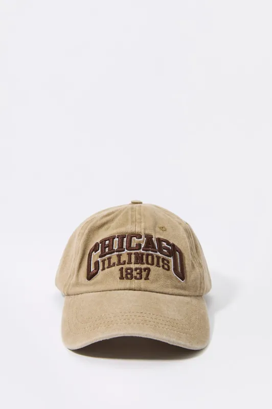 Chicago Embroidered Washed Baseball Hat sold by Charlotte Russe