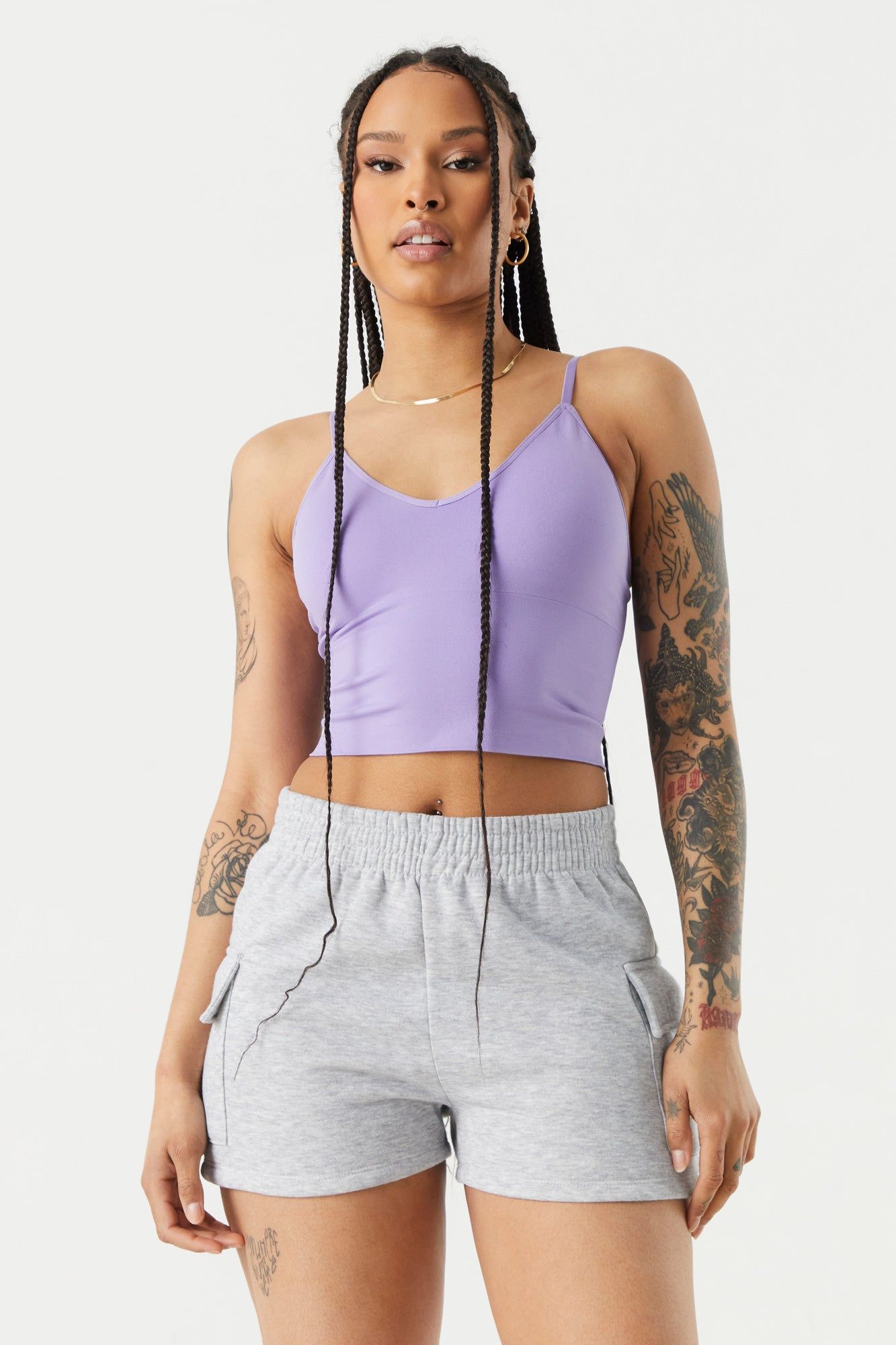 Seamless V-Neck Crop Tank sold by Charlotte Russe product image thumbnail 4