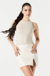 Faux Leather Slit Mini Skirt sold by Charlotte Russe