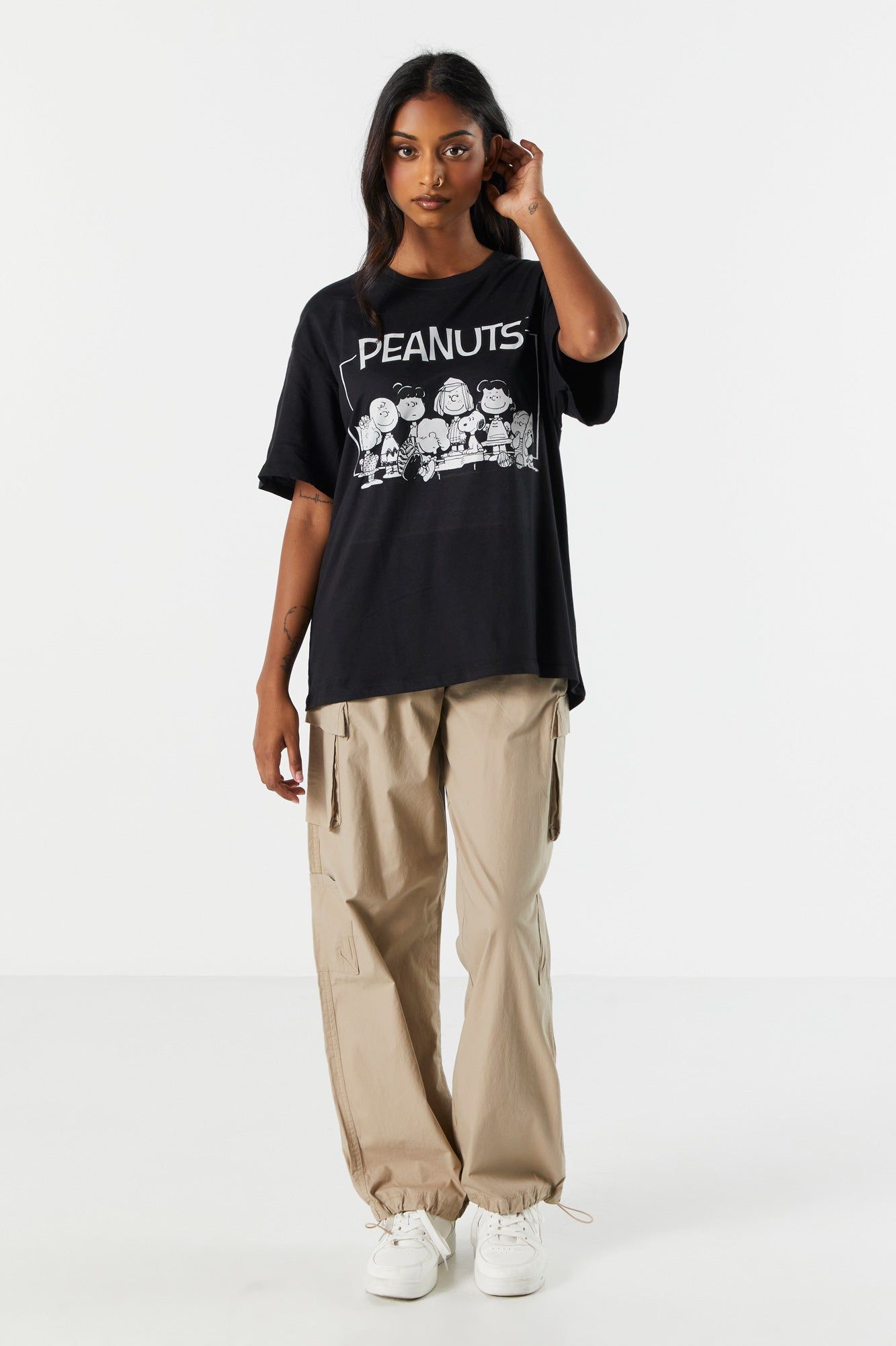 Peanuts Graphic Boyfriend T-Shirt sold by Charlotte Russe product image thumbnail 3