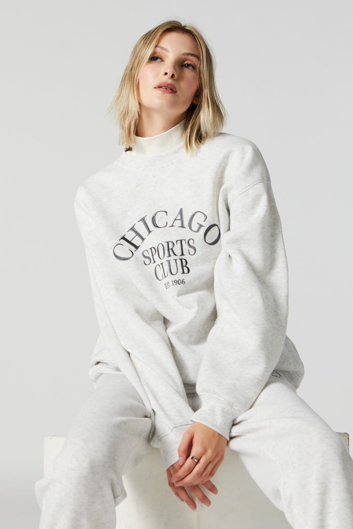 Chicago Embroidered Fleece Sweatshirt sold by Charlotte Russe