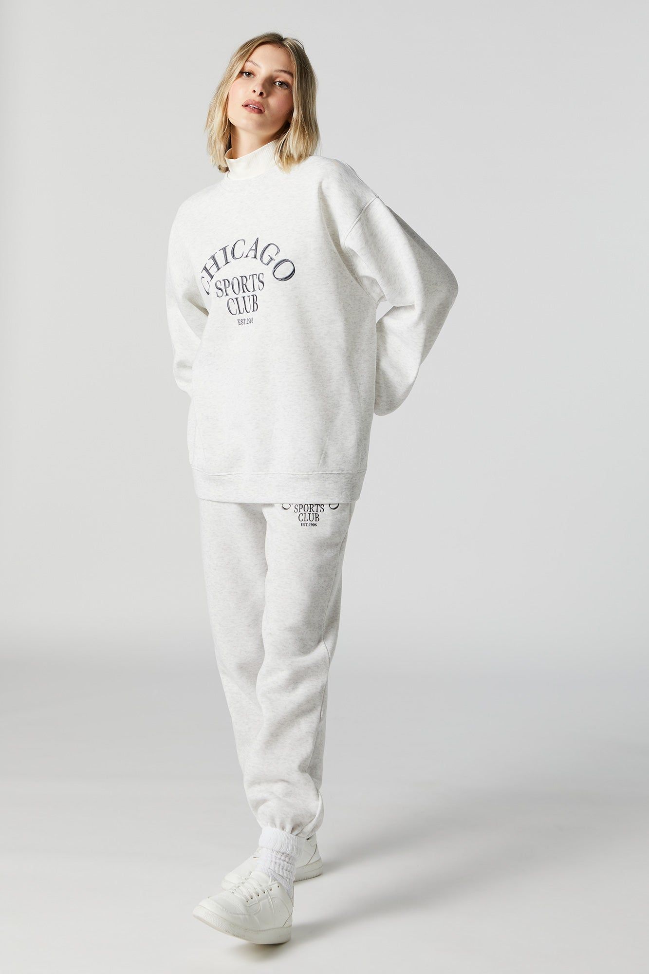 Chicago Embroidered Fleece Sweatshirt sold by Charlotte Russe product image thumbnail 3