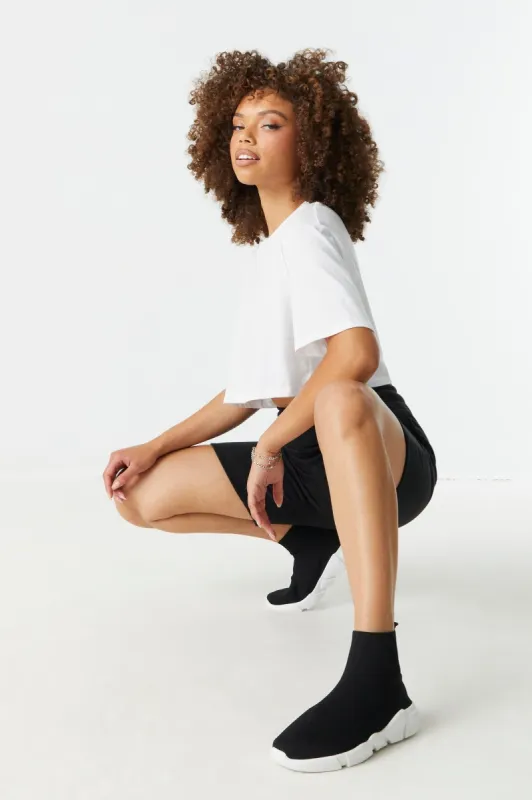 Bubble Sole Knit Sock Sneaker sold by Charlotte Russe