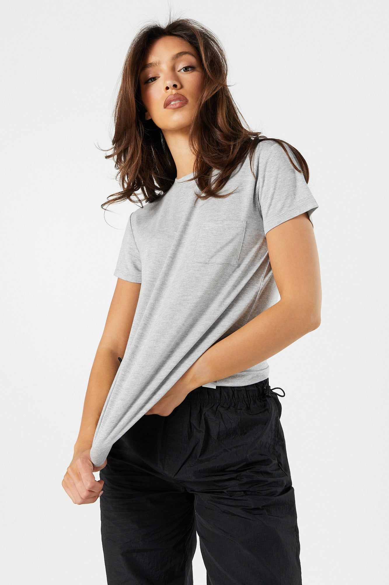 Relaxed Crewneck T-Shirt sold by Charlotte Russe product image thumbnail 4