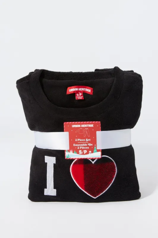 Plush 2 Piece Holiday Pajama Set sold by Charlotte Russe