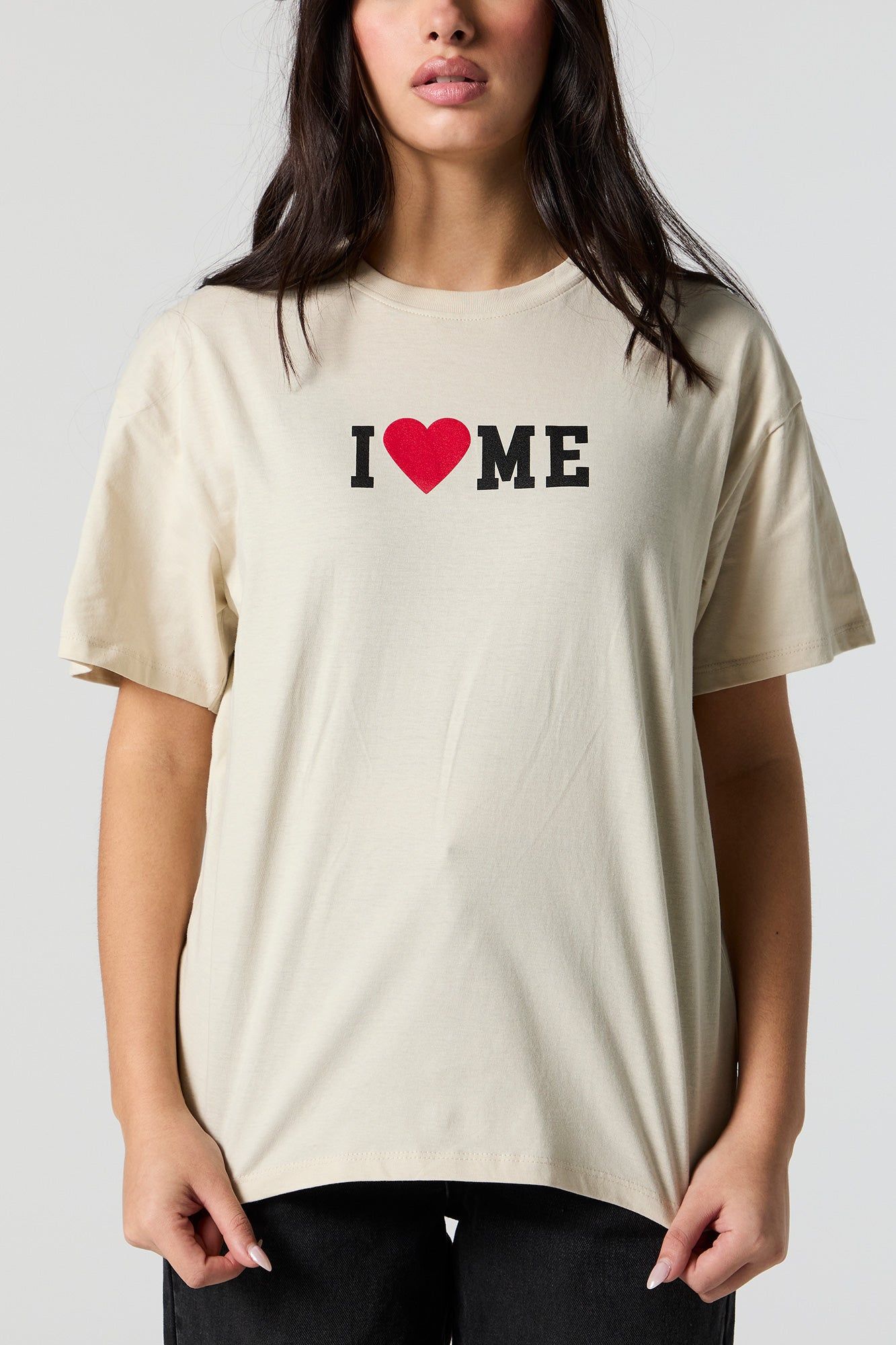 I Love Me Graphic Boyfriend T-Shirt sold by Charlotte Russe