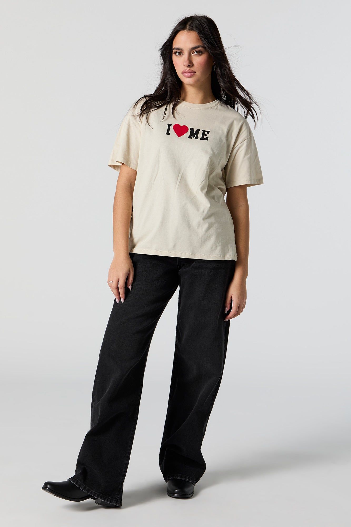 I Love Me Graphic Boyfriend T-Shirt sold by Charlotte Russe product image thumbnail 3