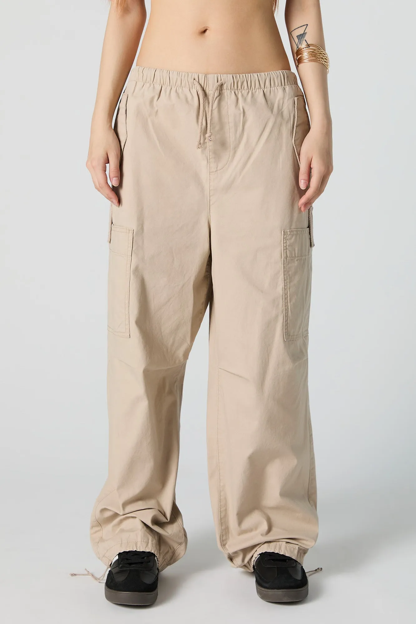 Tan Parachute Cargo Pant sold by Charlotte Russe product image thumbnail 2