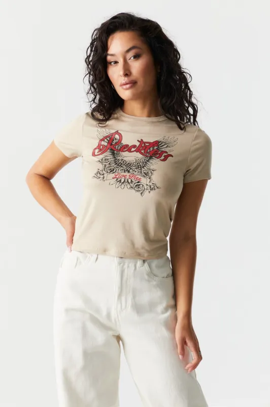 Reckless Graphic Skimmer T-Shirt sold by Charlotte Russe