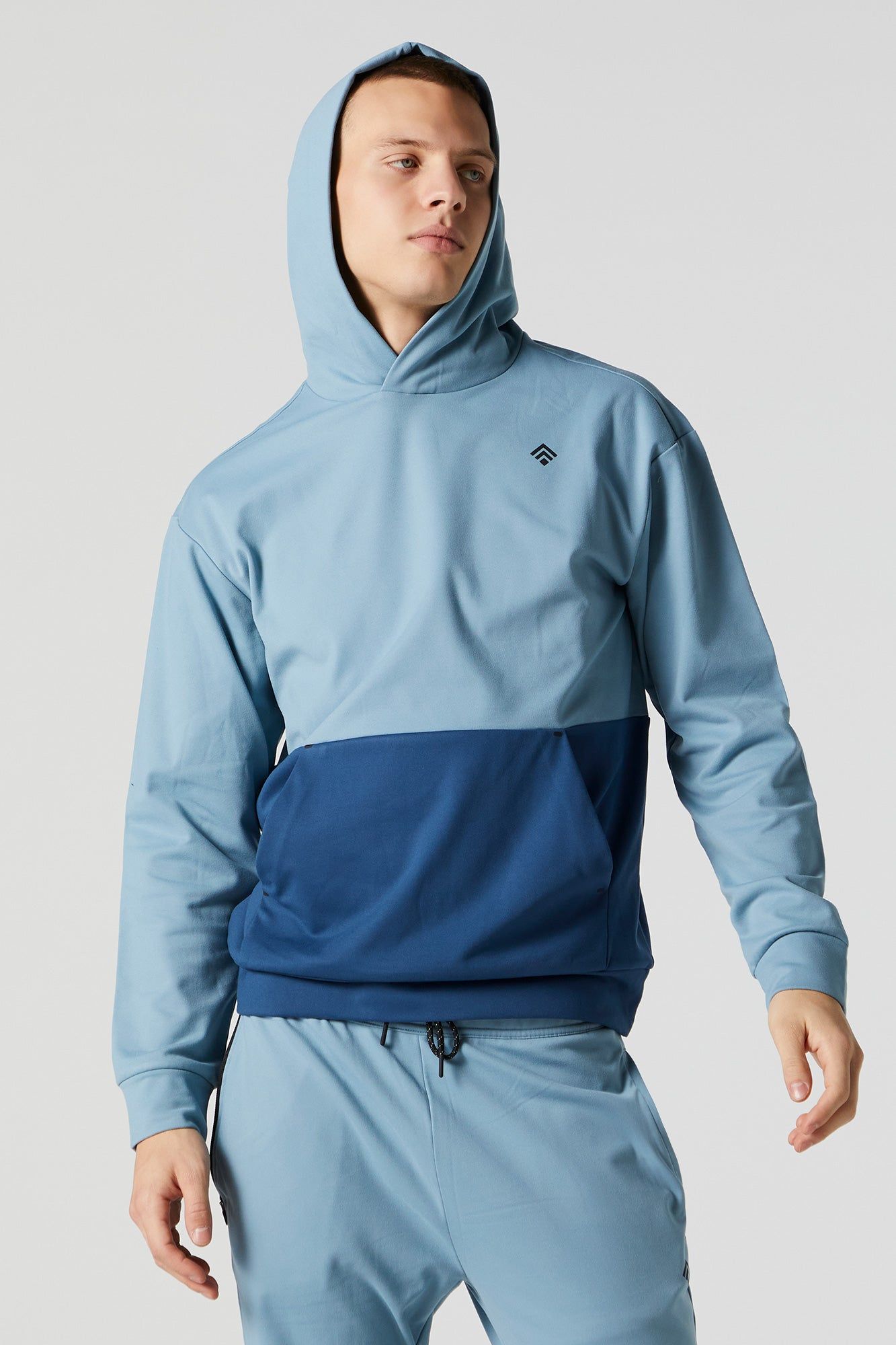 Soft Tech Fleece Colourblock Hoodie sold by Charlotte Russe