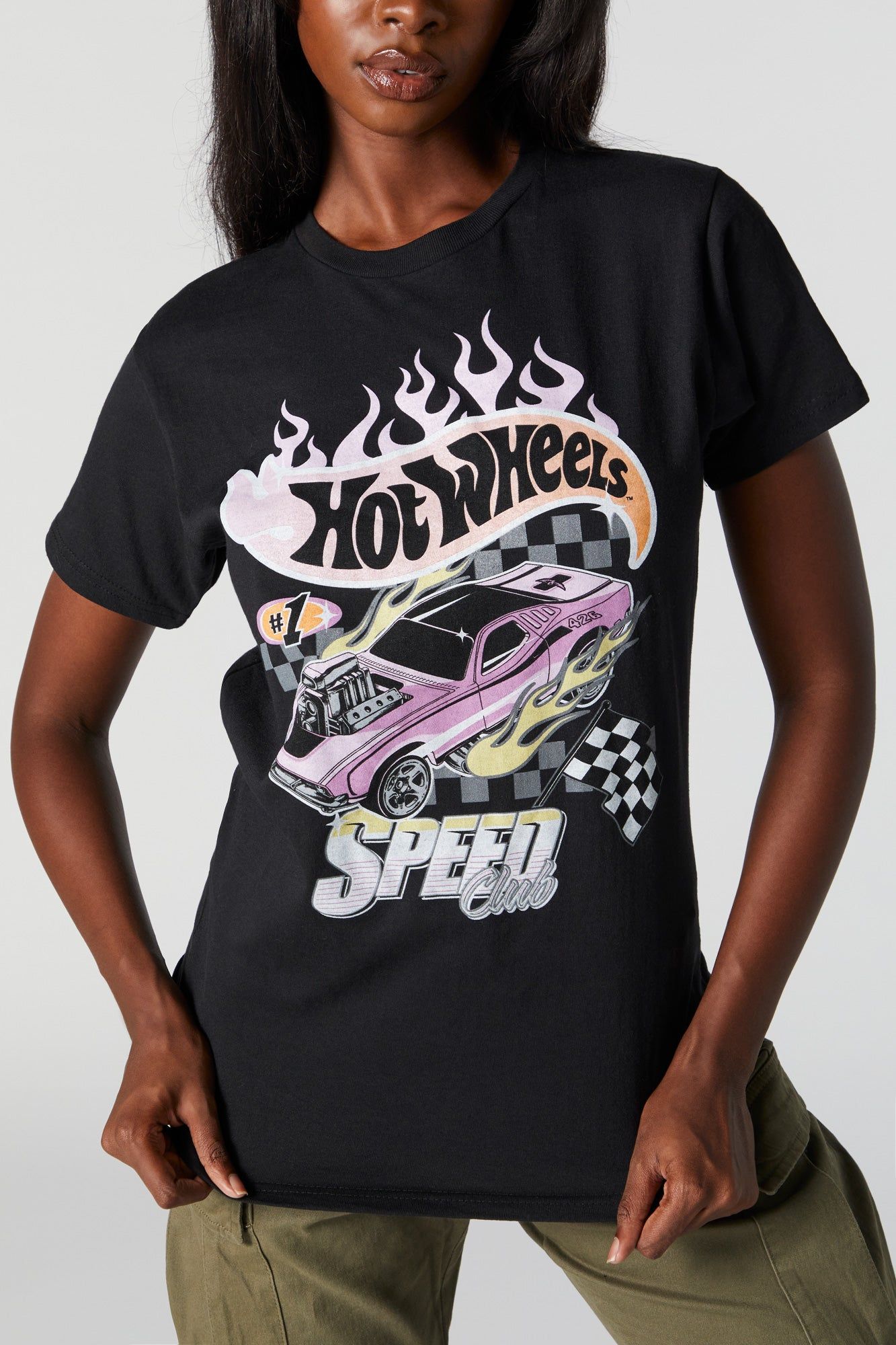 Hot Wheels Graphic Boyfriend T-Shirt sold by Charlotte Russe product image thumbnail 2