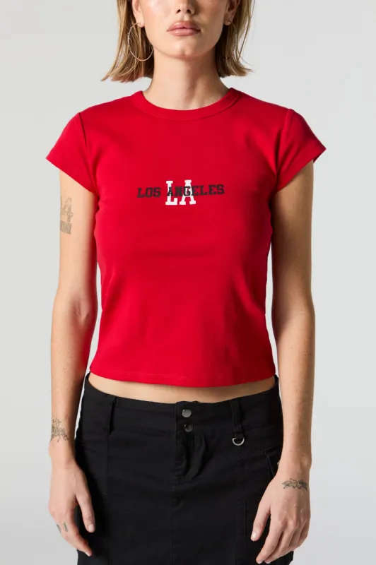 LA Graphic Fitted T-Shirt sold by Charlotte Russe