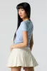 Seamless Ribbed Scoop Neck T-Shirt sold by Charlotte Russe