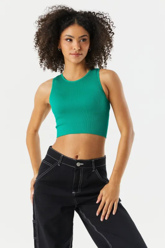 Seamless Ribbed Cropped Tank sold by Charlotte Russe