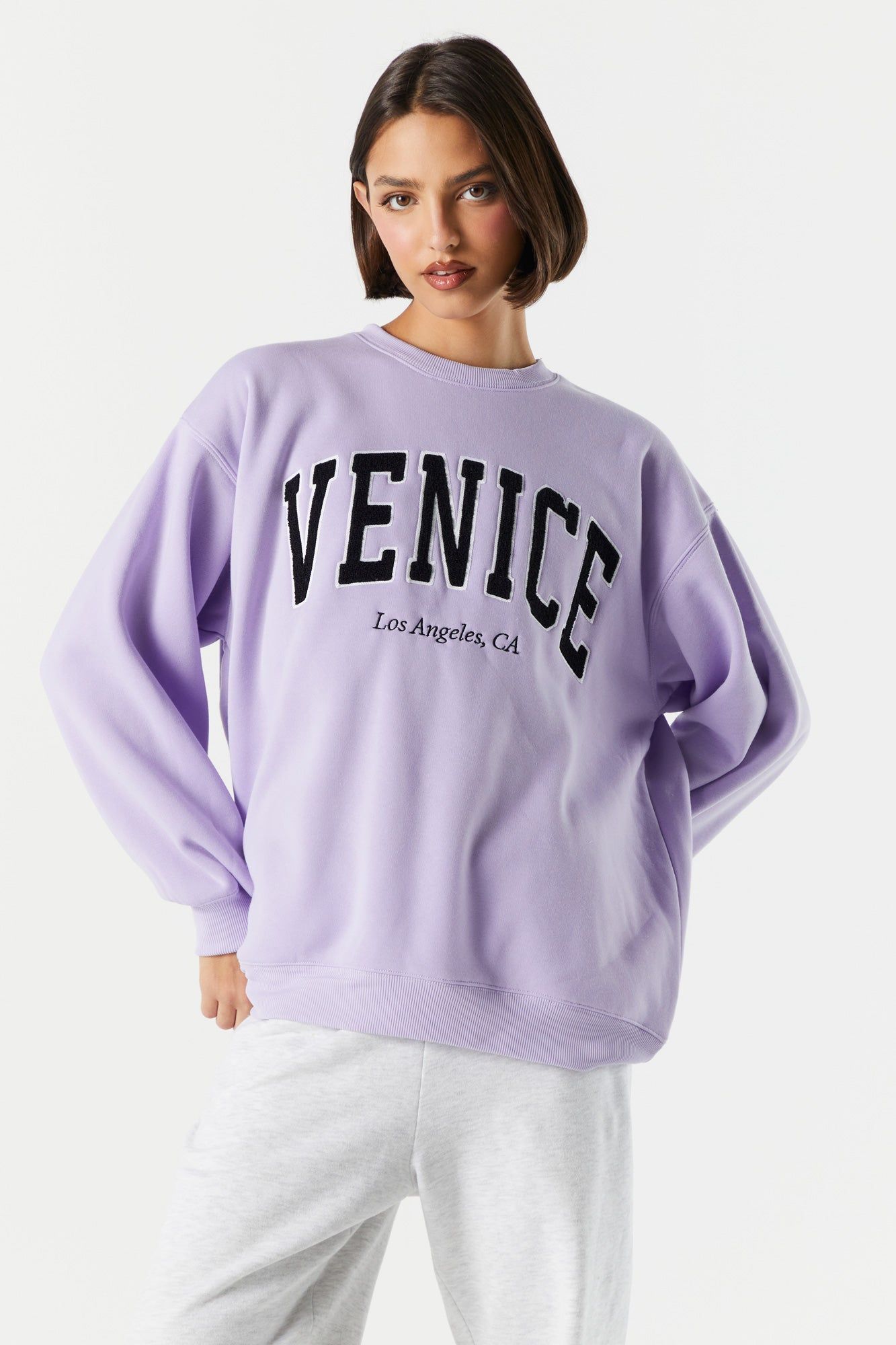 Fleece Venice Graphic Sweatshirt sold by Charlotte Russe
