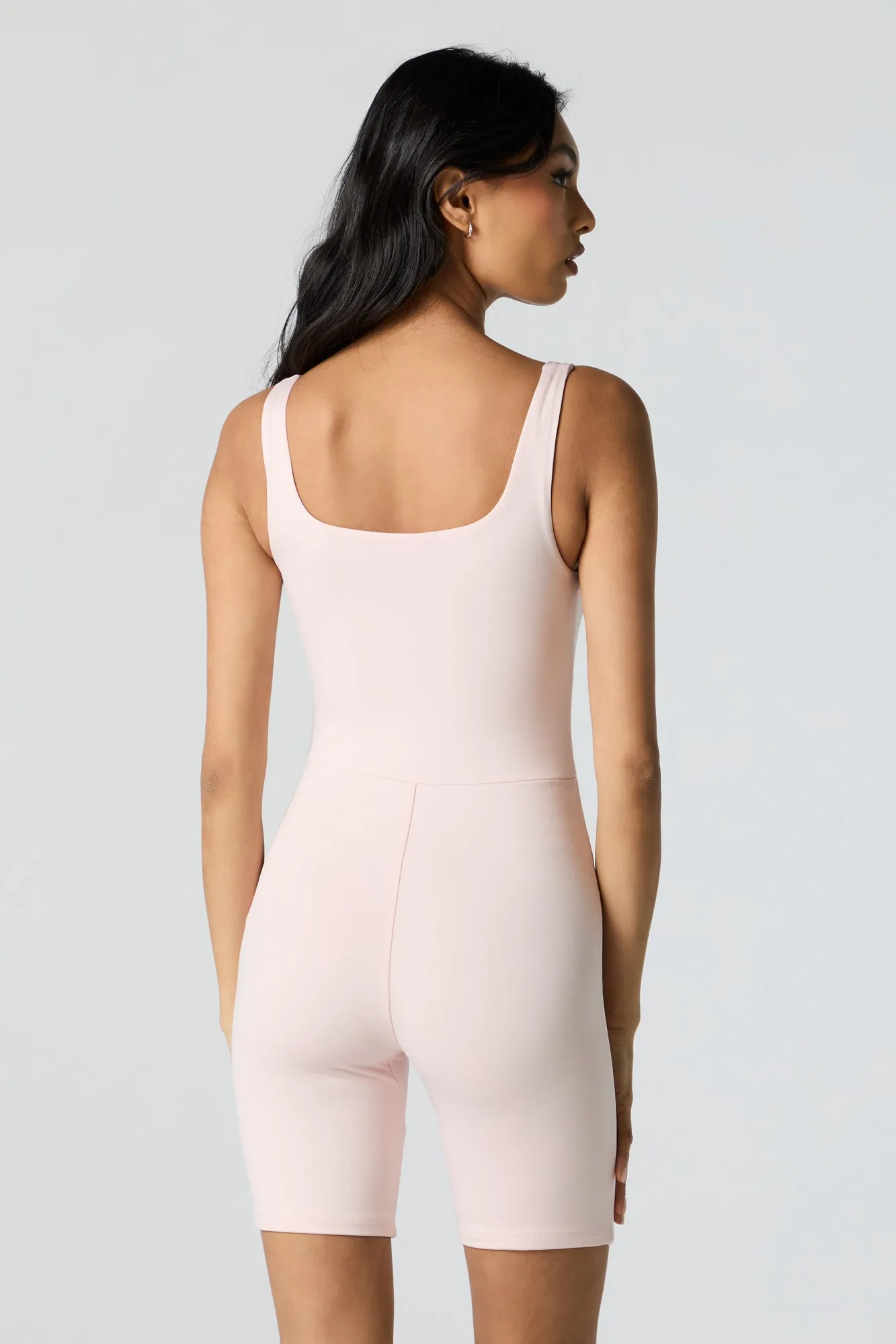 Contour Square Neck Tank Romper sold by Charlotte Russe product image thumbnail 3