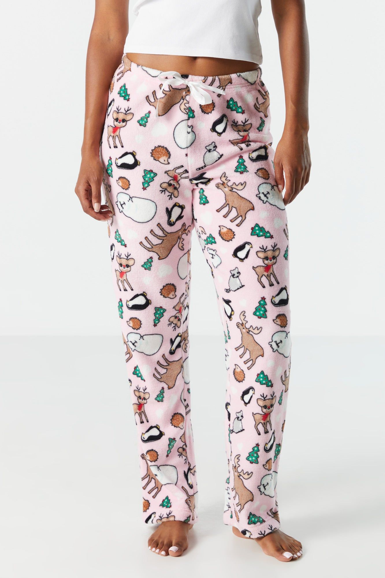 Plush Christmas Print Pajama Pant sold by Charlotte Russe product image thumbnail 2