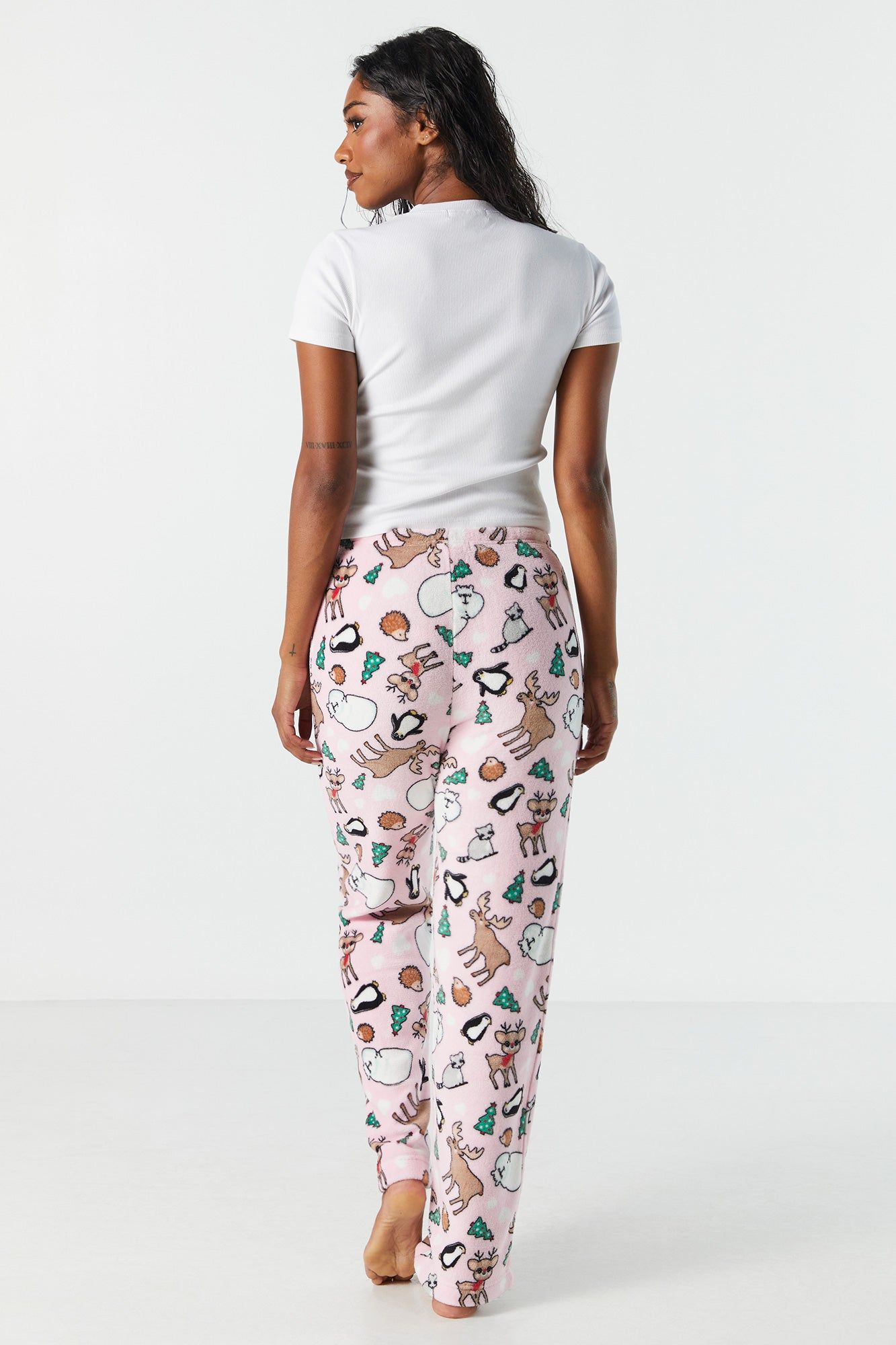 Plush Christmas Print Pajama Pant sold by Charlotte Russe product image thumbnail 3