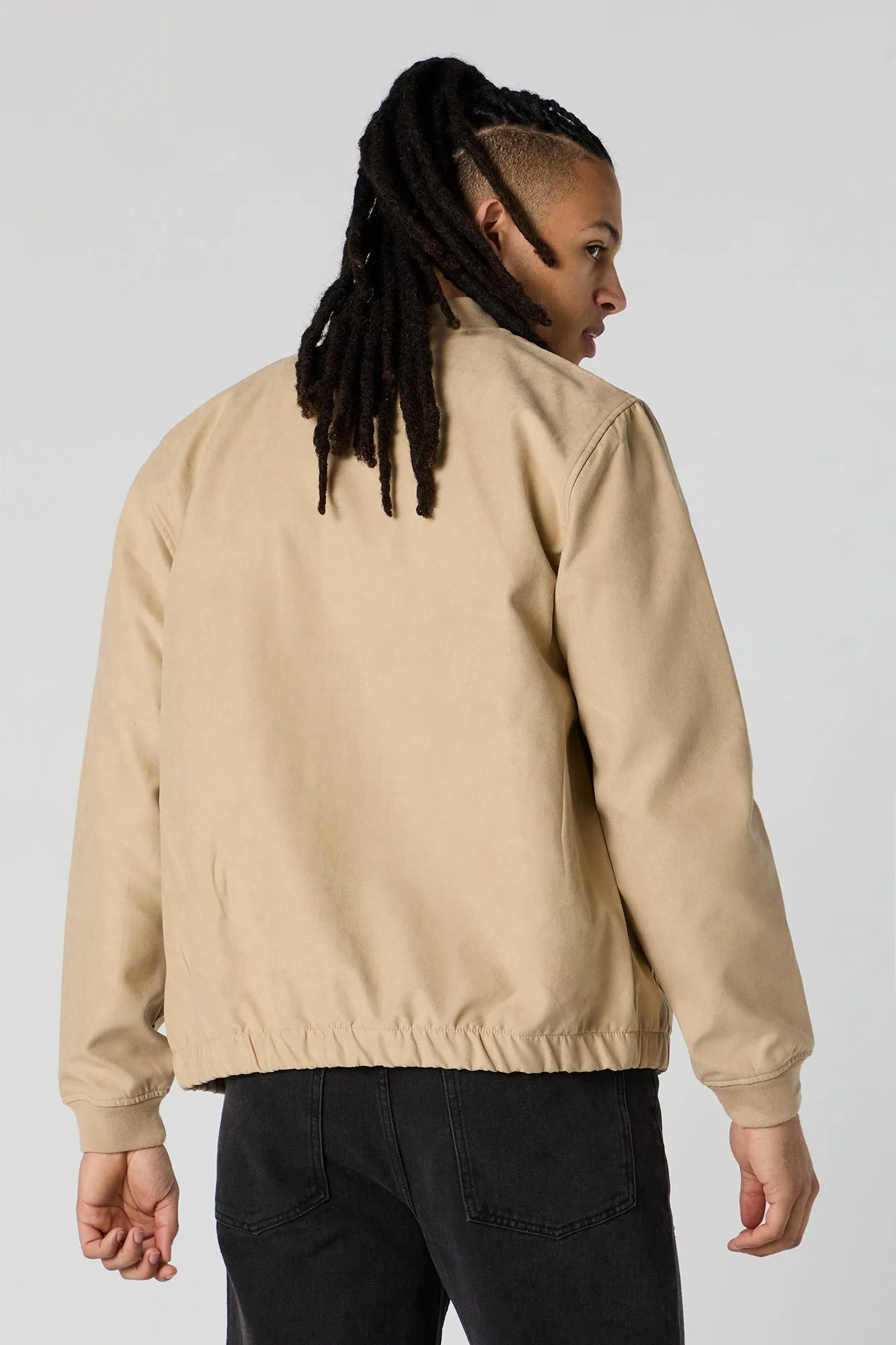 Faux Suede Bomber Jacket sold by Charlotte Russe product image thumbnail 2