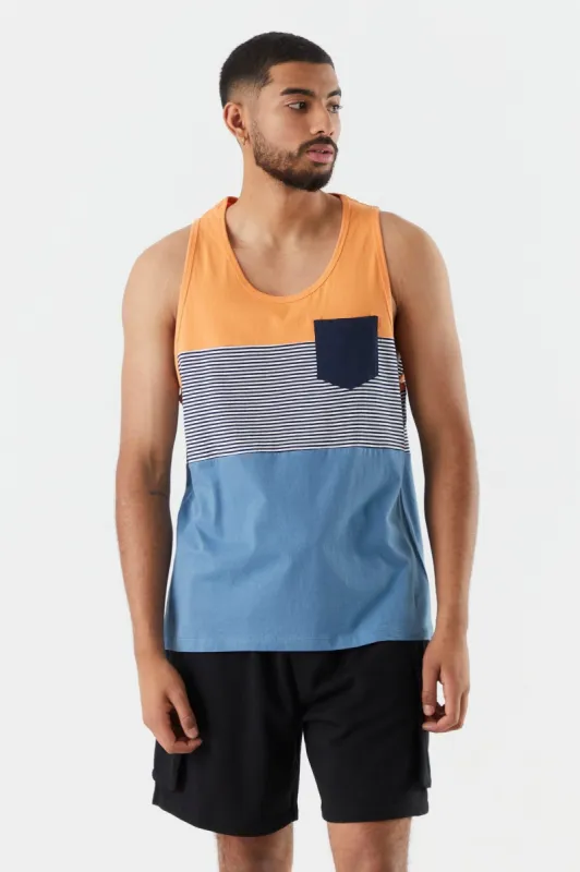 Contrast Striped Tank Top sold by Charlotte Russe