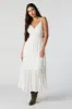 Lace Crochet Sweetheart Tiered Midi Dress sold by Charlotte Russe