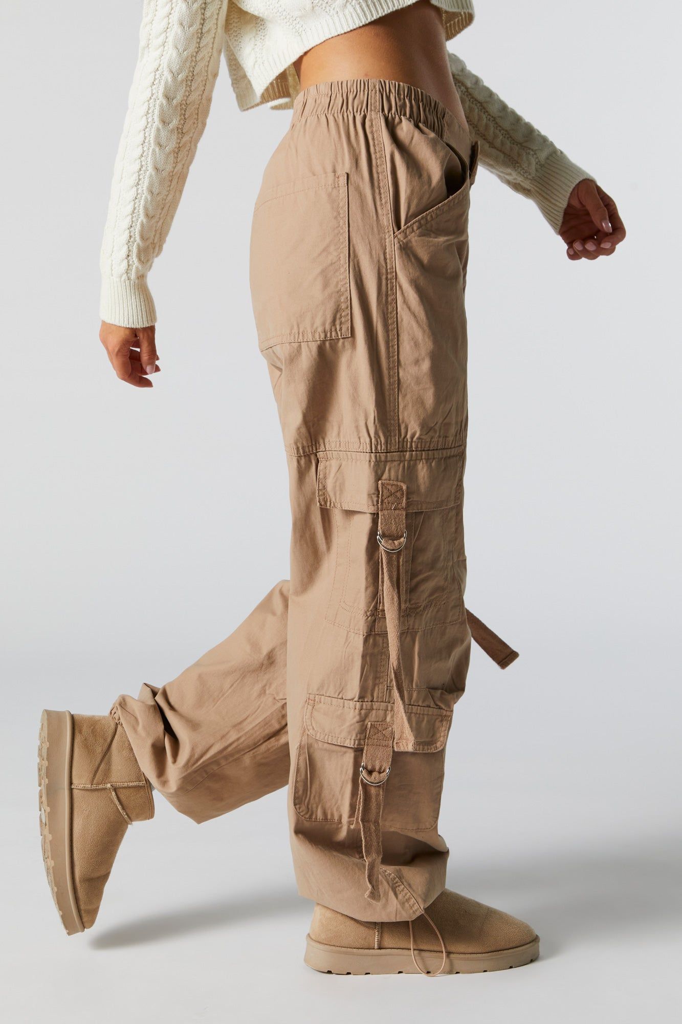 Canvas Multi Cargo Parachute Pant sold by Charlotte Russe