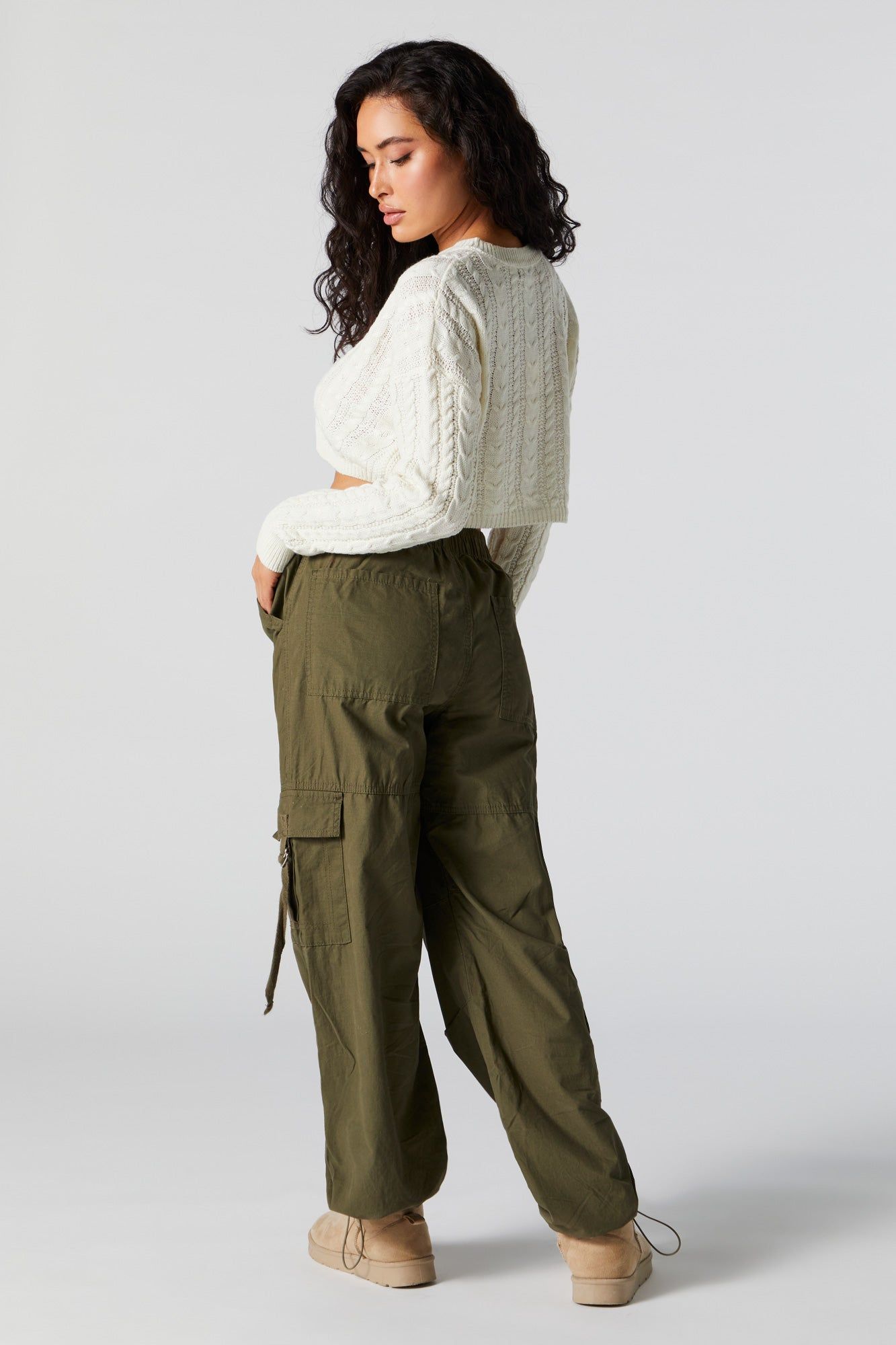 Canvas Multi Cargo Parachute Pant sold by Charlotte Russe product image thumbnail 9