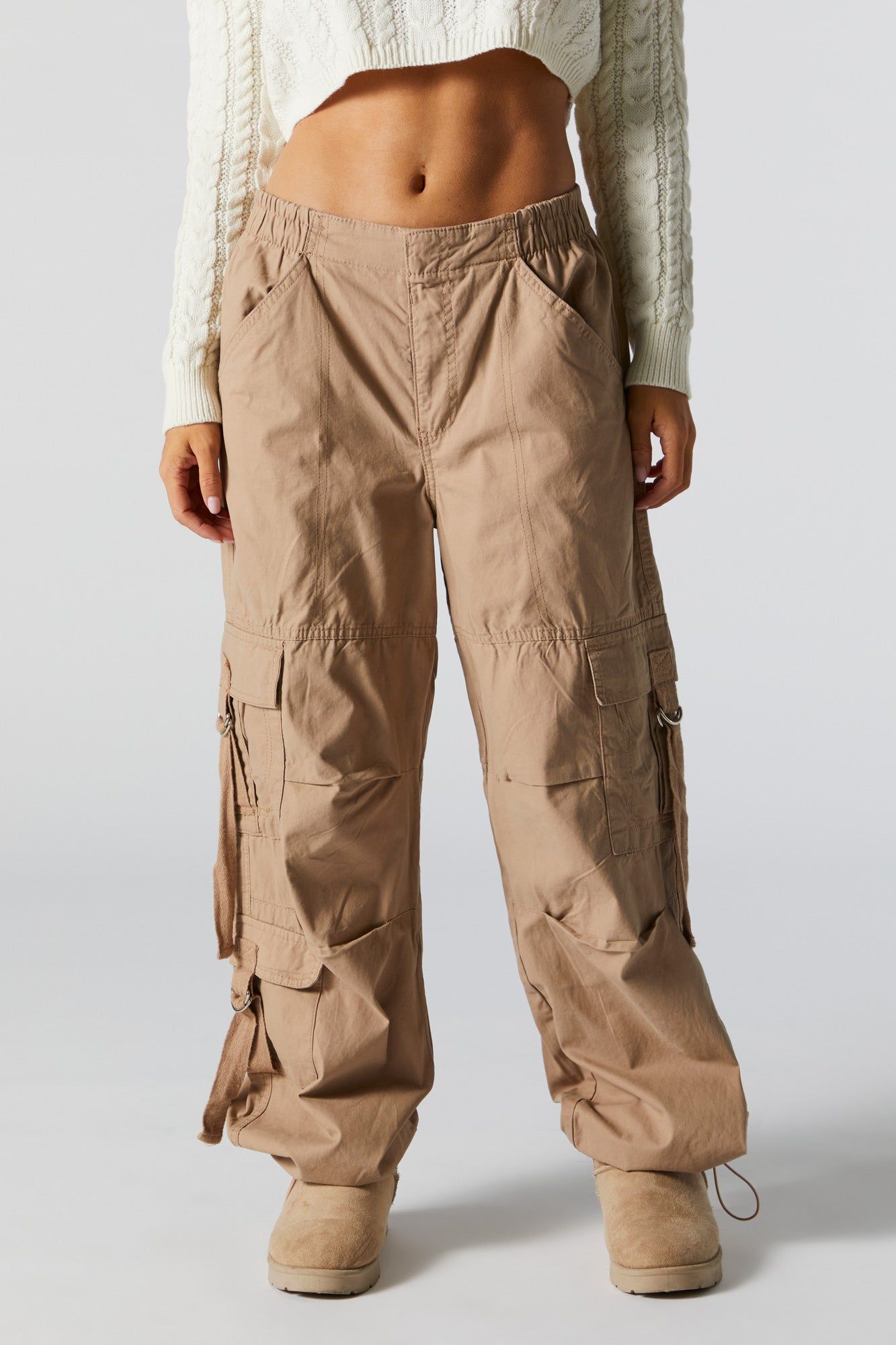 Canvas Multi Cargo Parachute Pant sold by Charlotte Russe product image thumbnail 4