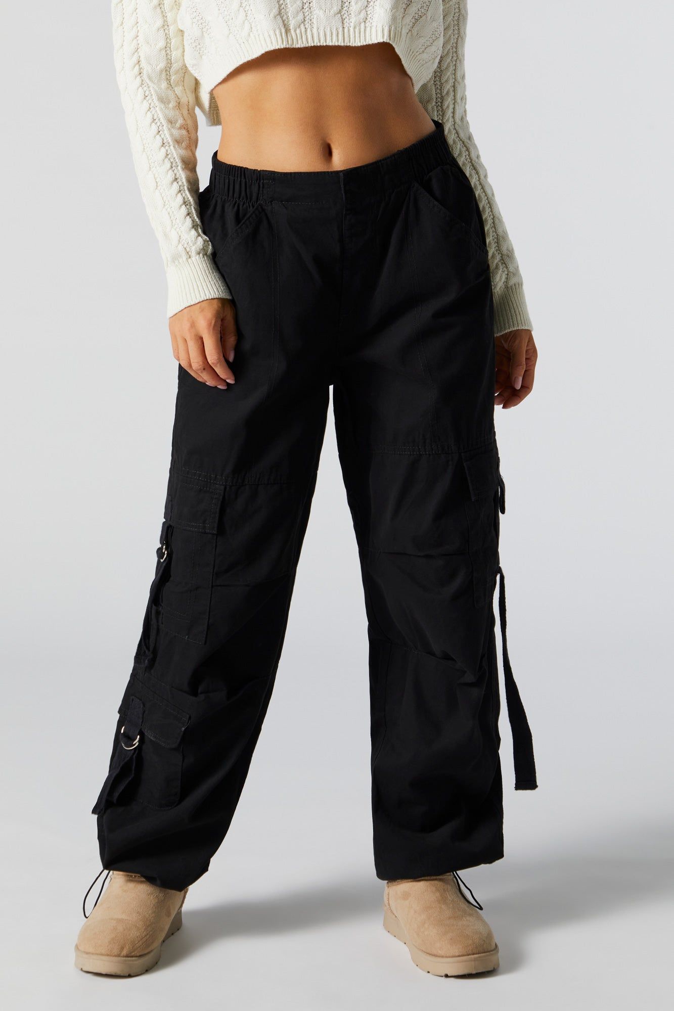 Canvas Multi Cargo Parachute Pant sold by Charlotte Russe product image thumbnail 7