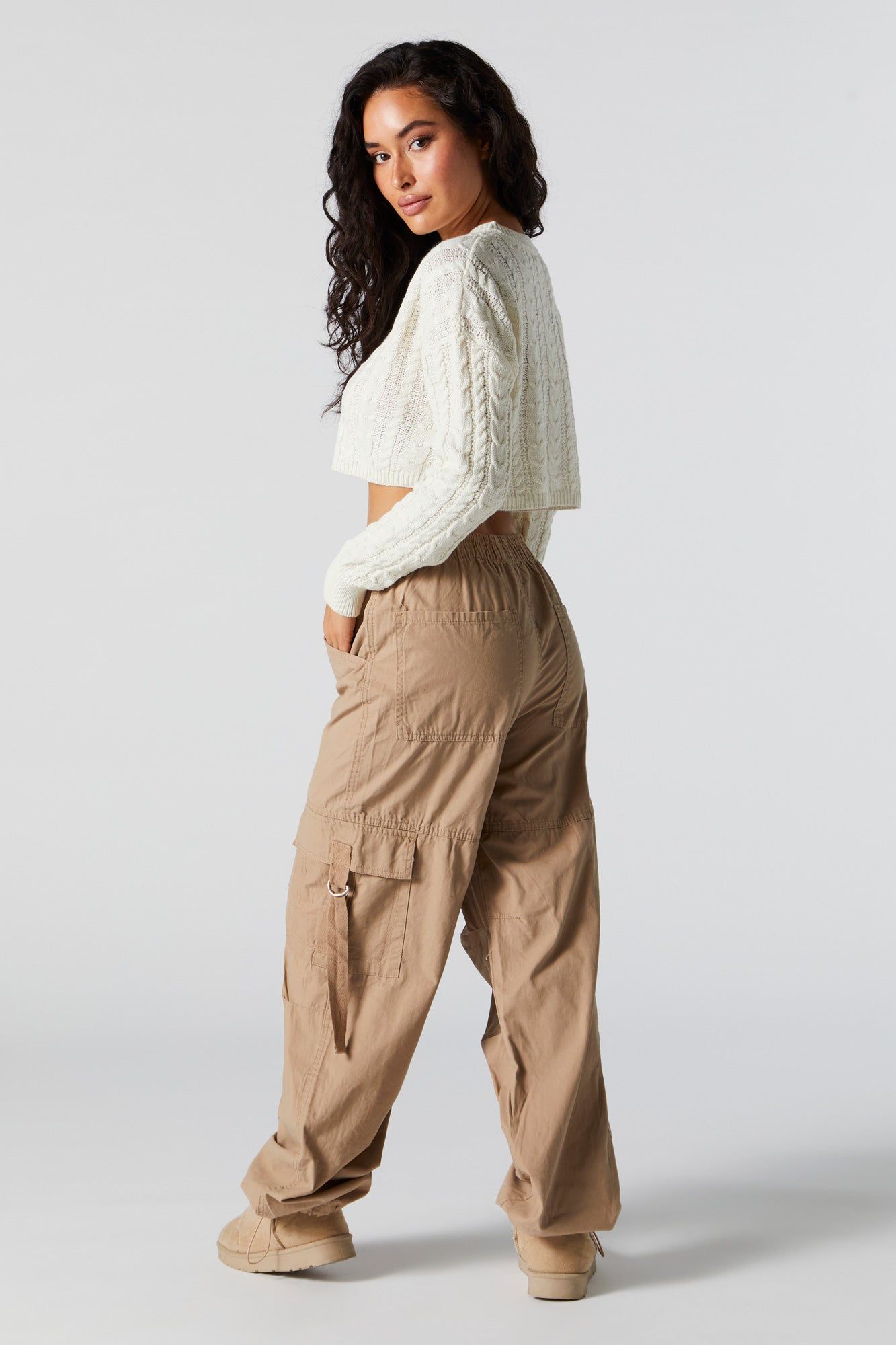 Canvas Multi Cargo Parachute Pant sold by Charlotte Russe product image thumbnail 3
