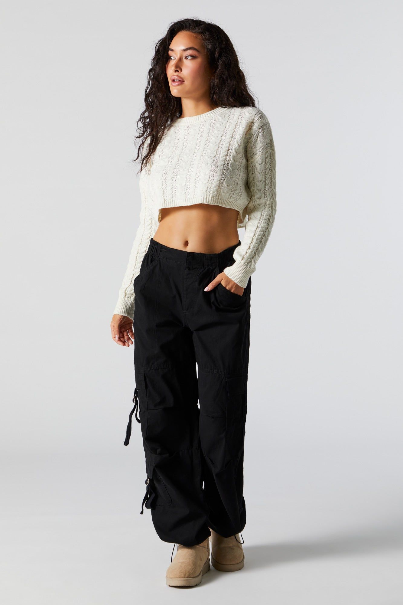 Canvas Multi Cargo Parachute Pant sold by Charlotte Russe product image thumbnail 5