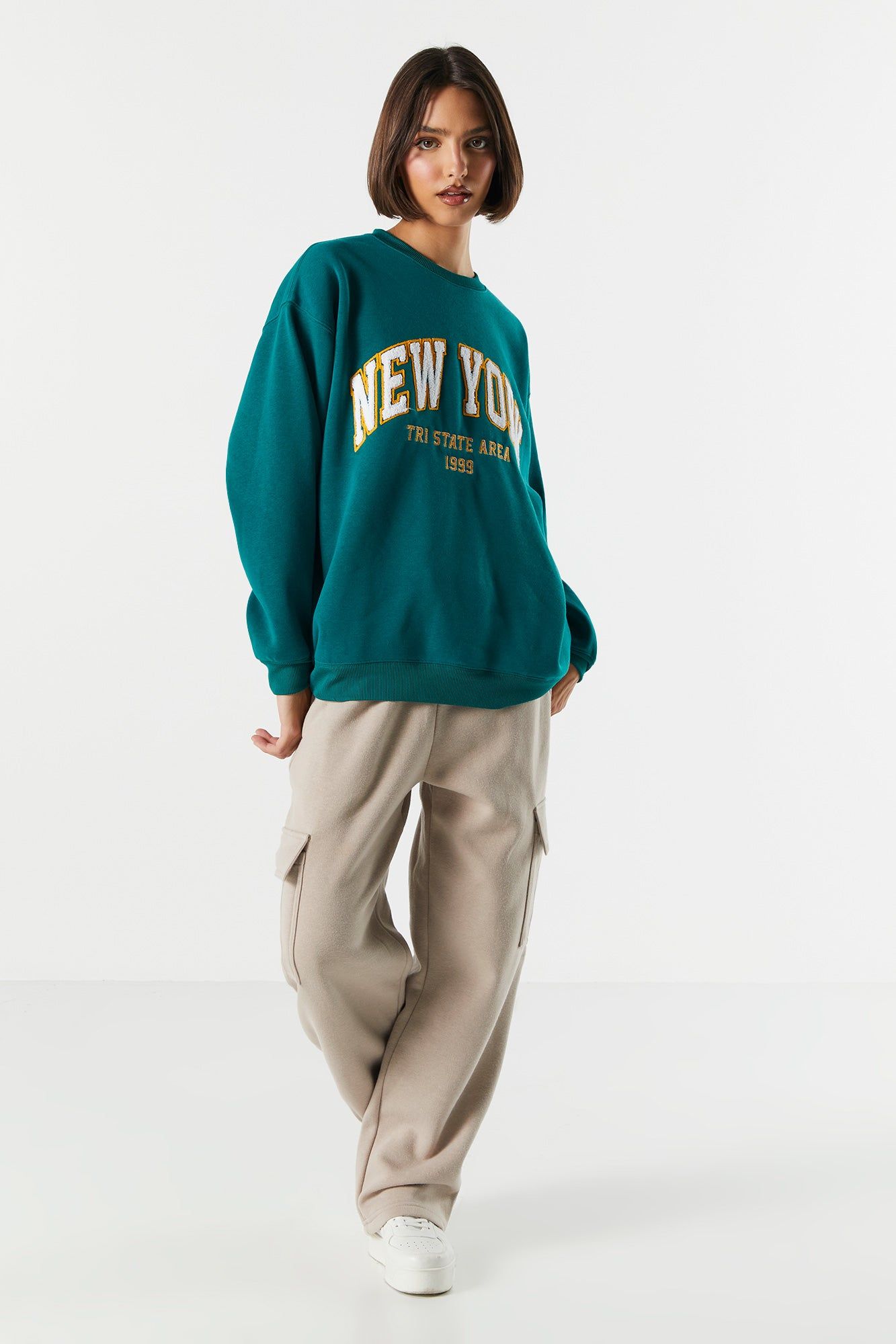 Fleece New York Graphic Sweatshirt sold by Charlotte Russe product image thumbnail 3