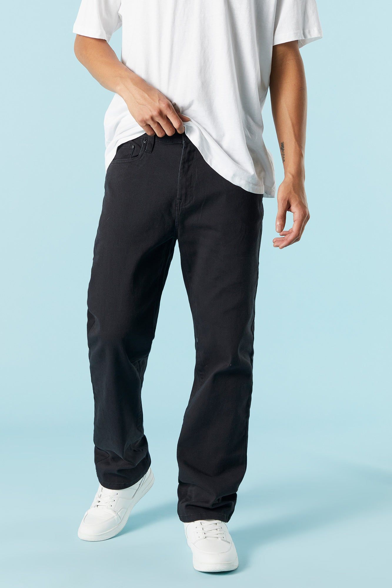 Black Wash Denim Regular Jean sold by Charlotte Russe