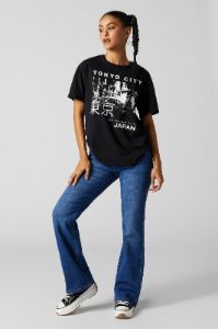 Paradise City Graphic Boyfriend T-Shirt sold by Charlotte Russe