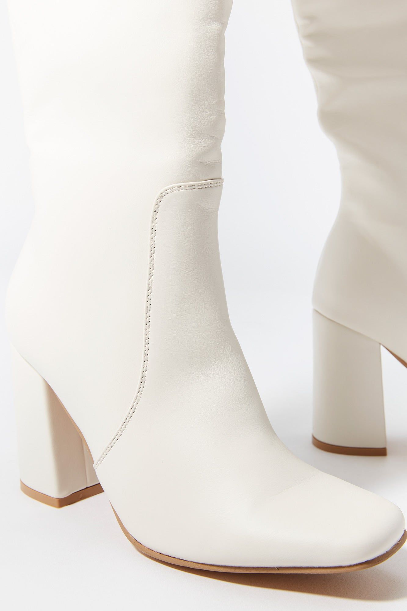 Faux Leather Knee High Heeled Boot sold by Charlotte Russe product image thumbnail 4