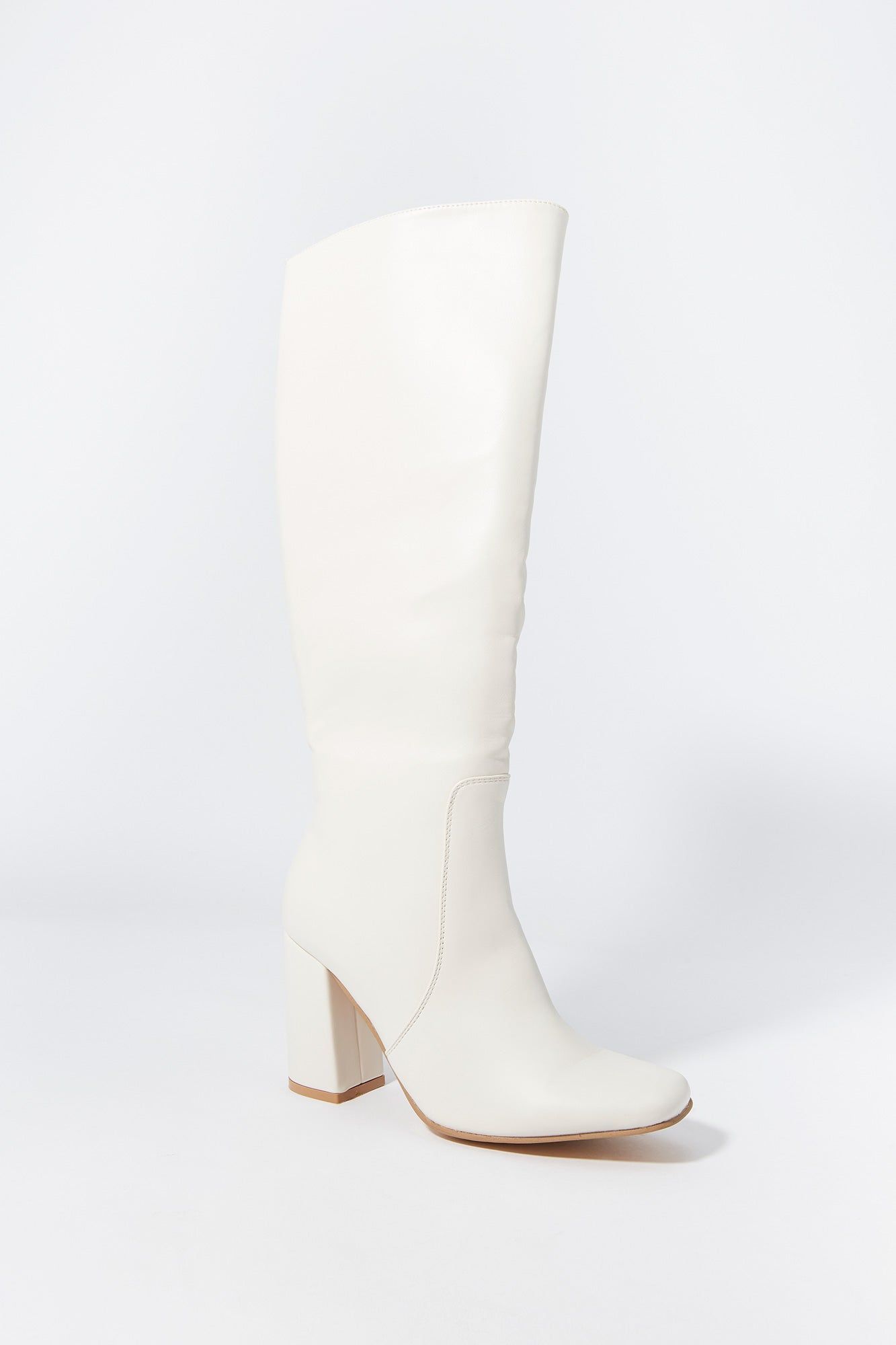 Faux Leather Knee High Heeled Boot sold by Charlotte Russe product image thumbnail 2