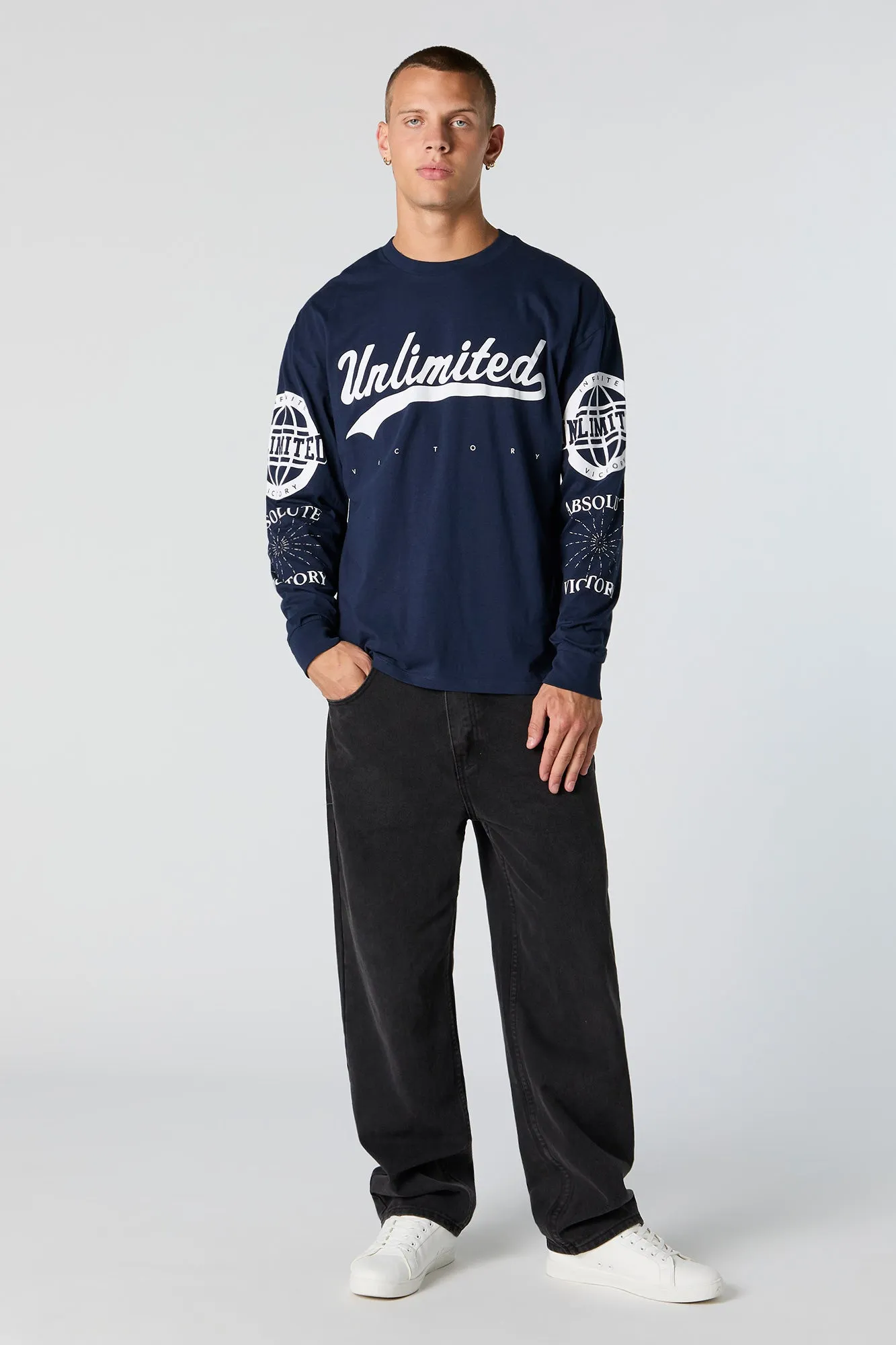 Unlimited Graphic Long Sleeve Top sold by Charlotte Russe product image thumbnail 3