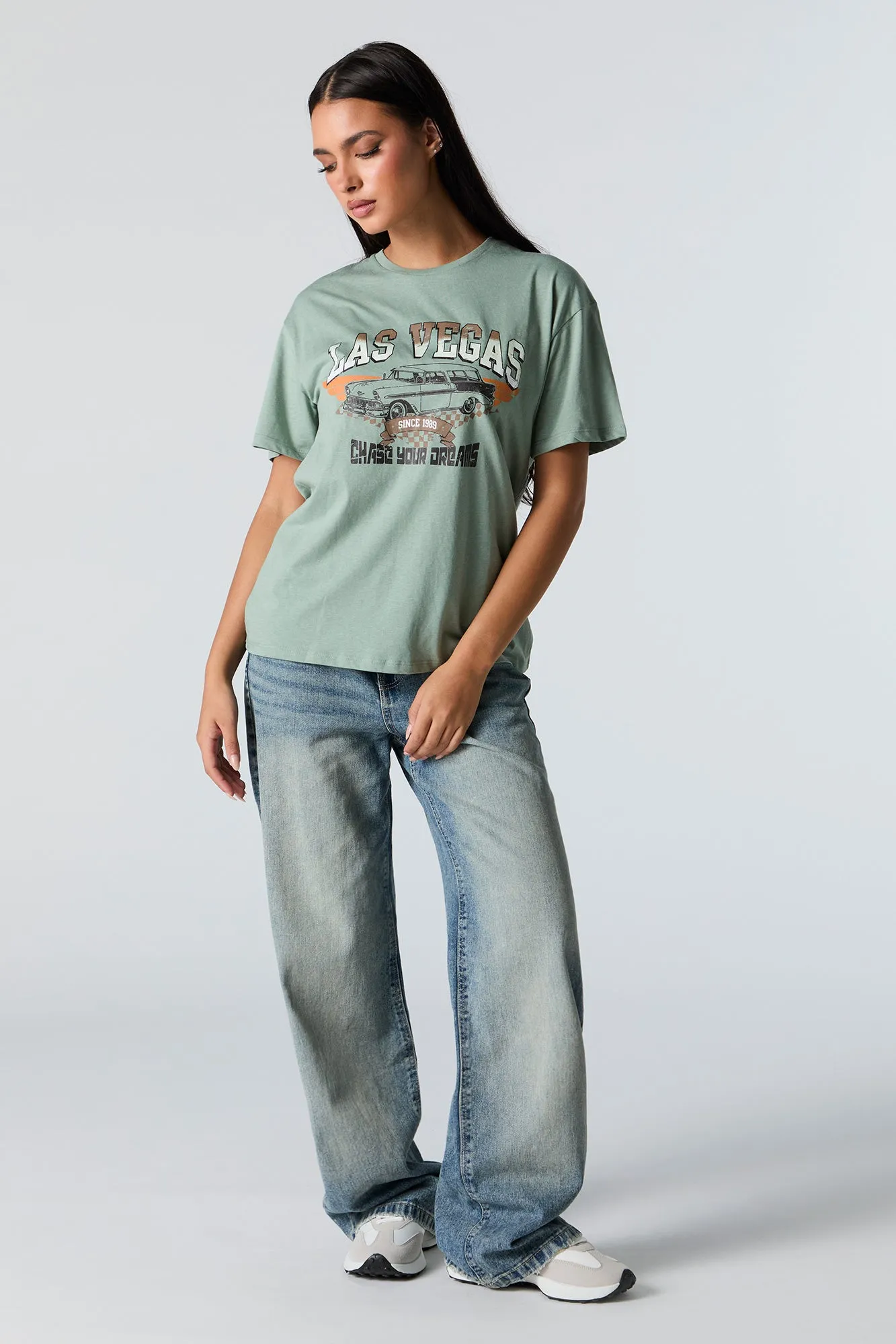 Las Vegas Graphic Boyfriend T-Shirt sold by Charlotte Russe product image thumbnail 2