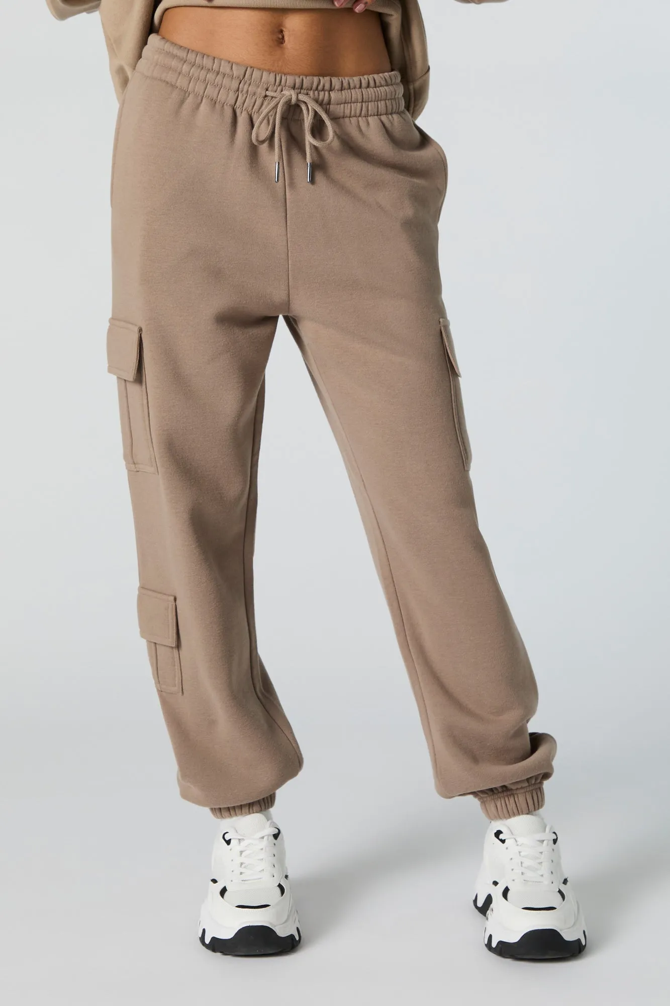 Fleece Multi Pocket Cargo Jogger sold by Charlotte Russe product image thumbnail 2