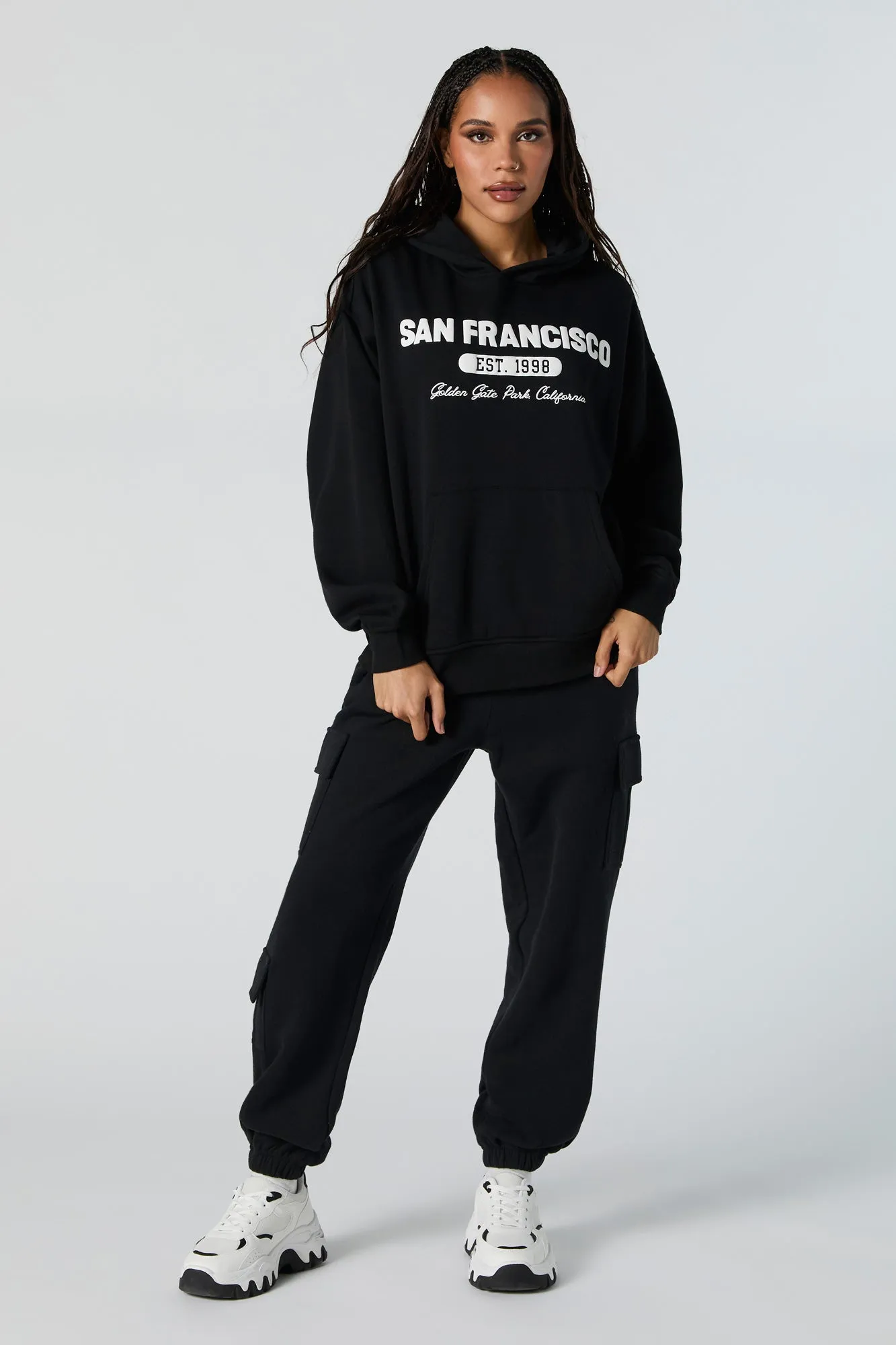 Fleece Multi Pocket Cargo Jogger sold by Charlotte Russe product image thumbnail 4