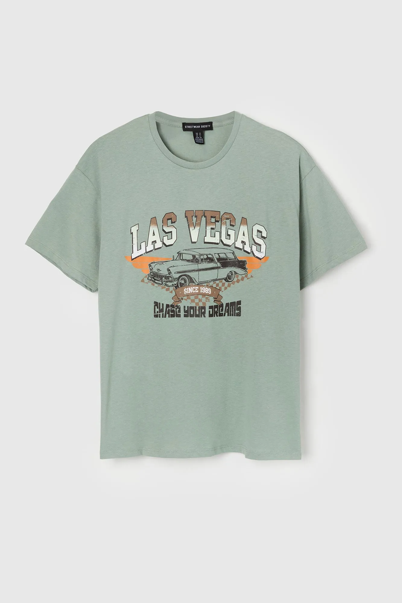 Las Vegas Graphic Boyfriend T-Shirt sold by Charlotte Russe product image thumbnail 4
