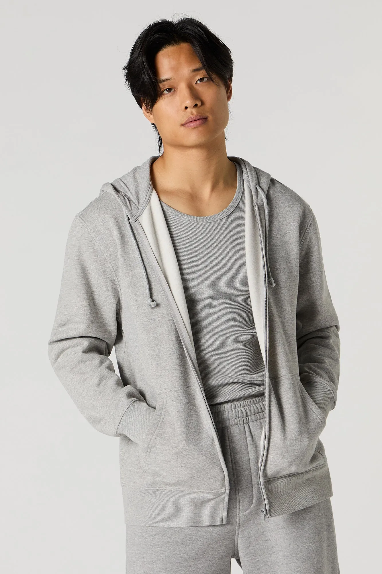 Fleece Everyday Zip-Up Hoodie sold by Charlotte Russe