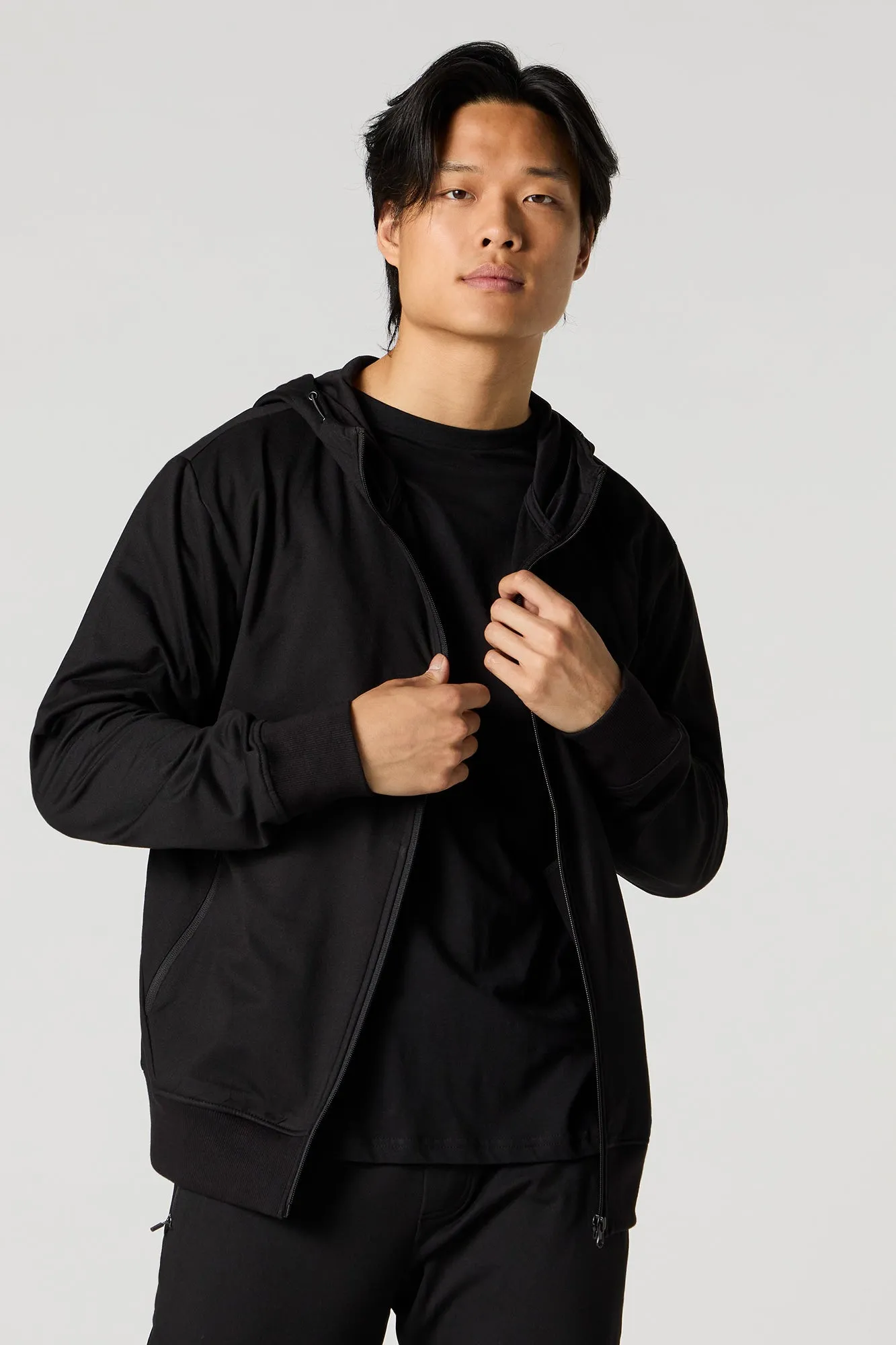 Active Soft Zip-Up Jacket sold by Charlotte Russe product image thumbnail 4