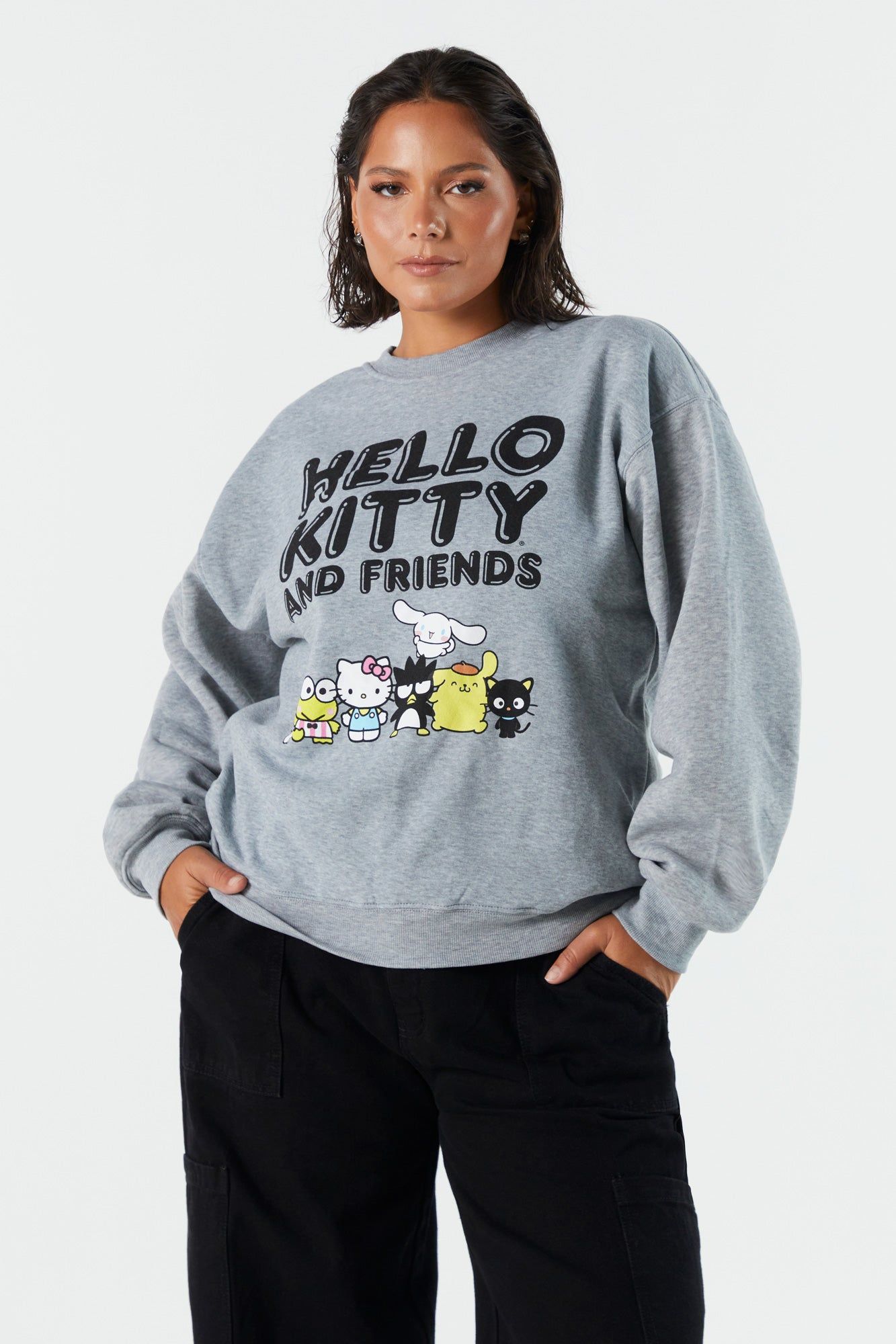 Hello Kitty and Friends Graphic Sweatshirt sold by Charlotte Russe