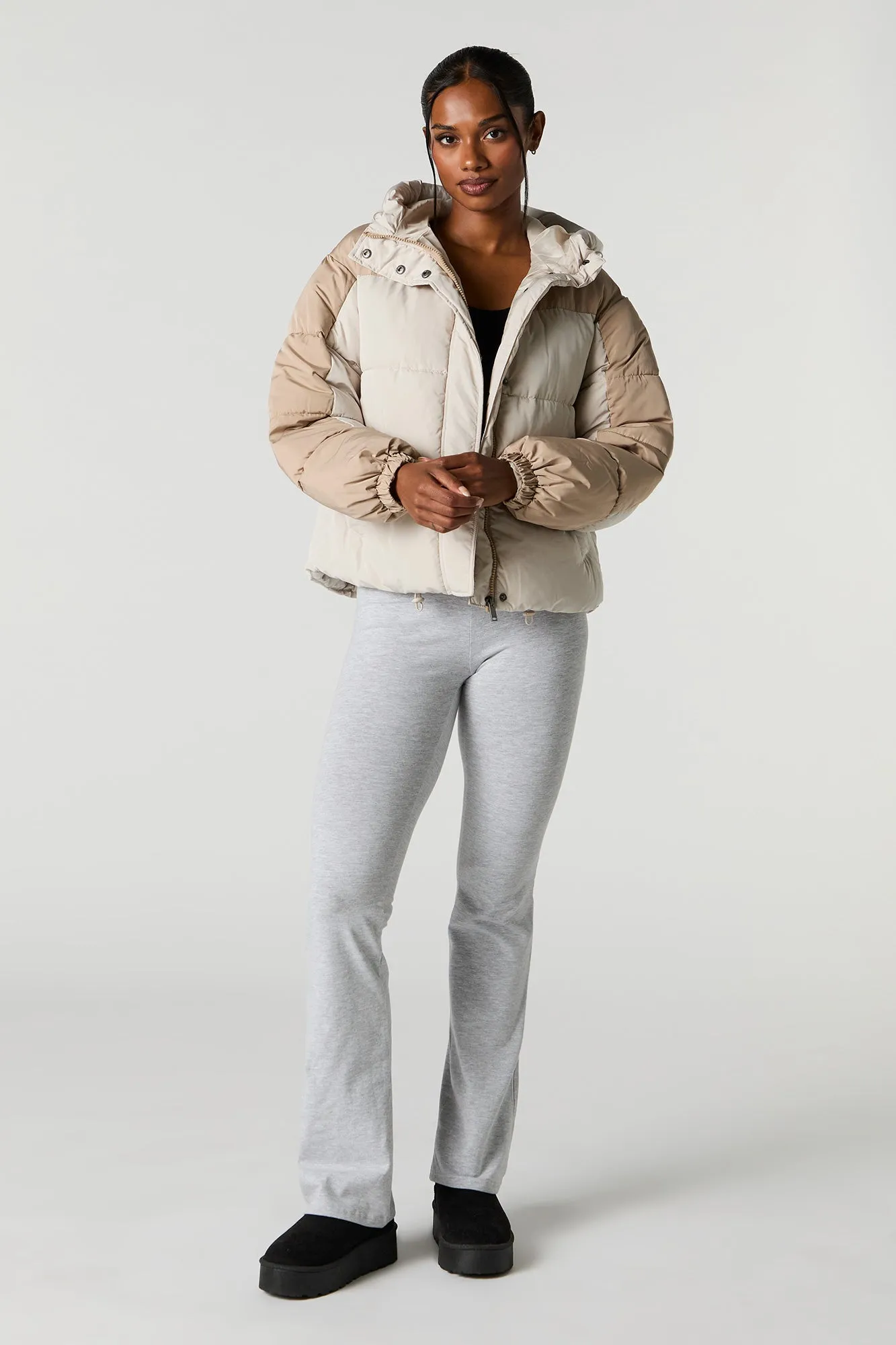 Colourblock Puffer Jacket sold by Charlotte Russe product image thumbnail 3