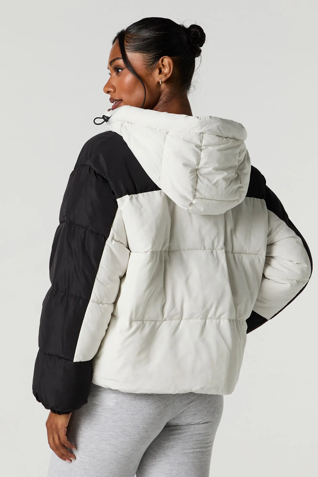 Colourblock Puffer Jacket sold by Charlotte Russe product image thumbnail 5